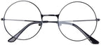 ALVOGIMOR 2 Pairs of Wizard Glasses, Old Men Round Wire Costume Glasses Accessories for Men Women Halloween Santa Dress Up