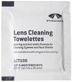 Pyramex Safety Individually Packaged Lens Cleaning Towelettes, No Streaks, 100 Piece