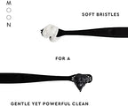 MOON Soft Bristle Toothbrush 2-Pack - Extra Soft Toothbrushes for Adults, Sensitive Gums & Teeth-Friendly - 720 Tapered Ultra-Fine Bristles per Brush for Gentle Deep Cleaning