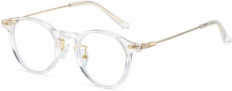 Vintage Round Reading Glasses Anti Eye Strain Computer Readers Anti Blue Light Flat Light Mirror Presbyopic Glasses