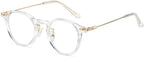 Vintage Round Reading Glasses Anti Eye Strain Computer Readers Anti Blue Light Flat Light Mirror Presbyopic Glasses