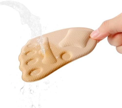 5 Pairs Women High Heel Forefoot Cushion Sandals Non-Slip Half Insole Sweat Absorbing Foot Care Pad Shoe Inserts 12 * 7.5 cm