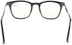 Eyekepper Blue Light Filter Glasses Men Women - Blocking UV Rays Anti Screen Glare Retro Computer Reading Glasses - Black Frame +4.00