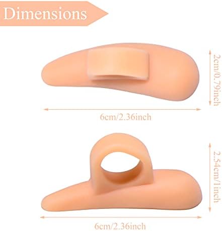 Nuanchu 12 Pairs Hammer Toe Pad Hammerhead Toe Straightener and Corrector Support Crest Cushion Spacers Separators Gel for Women Men Pain Relief Reduces Pressure(Peachpuff, White)