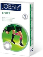 JOBST 7529001 BSN Medical Compression Sock, Knee High, 20-30mmHg, Closed Toe, Medium, White/Grey