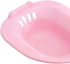 predolo Women Elderly Toilet Seat Sitz Bath Basin Wide Seating Area Hip Bath Tub Portable, Pink