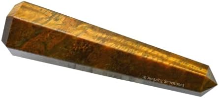 Amazing Gemstone Tiger Eye Crystal Towers, Natural Healing Crystal Point Obelisk for Reiki Healing and Crystal Grid (3" to 4" INCH)