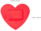 FRCOLOR 30pcs Heart Shape Adhesive Hemostatic Wound Care Patches, Breathable Small Self-Adhesive Bandages for Outdoor Sports and First Aid