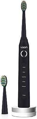 Voom Sonic Pro 5 Electric Toothbrush for Adults - Ultrasonic Electric Toothbrushes with Replacment Brush Head, Dentist Recommended Power Sonic Toothbrush with 5 Modes