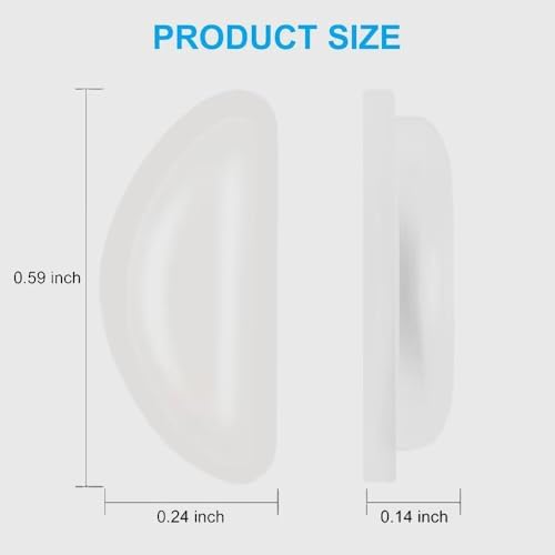 10-Pair Anti-Slip Eyeglass Nose Pads, Soft Silicone with Sticky Backing, Clear, Eyeglass Repair Kits