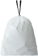 TYPLASTICS FleTex Tall Kitchen 13 Gallon Drawstring Trash Bags, 300 Bags, 24in x 27in, Unscented, White, Wholesale Pack (Heavy duty, 300 Count)