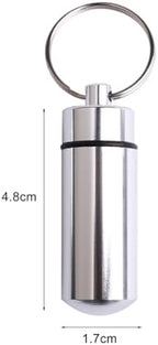 3 pcs Waterproof Aluminum Pill Box, Pocket Pill Storage Case Medicine Holder Medicine Case Tablet Container for Outdoor Travel Camping