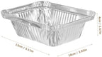 50pcs Aluminum Foil Pan Baking for Oven Grill Takeout Aluminum Foil Pans Box