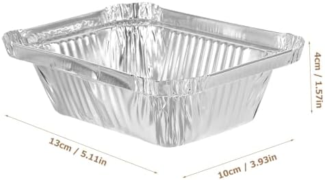 50pcs Aluminum Foil Pan Baking for Oven Grill Takeout Aluminum Foil Pans Box