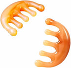 Scalp Massager for Hair Growth Resin Manual Head Scalp Massage Tool Wide Tooth Hair Massage Comb for Stress Relax Portable Handheld Mini Gua Sha Tool Body Face Neck Nose Eyes Legs Acupoint Guasha Comb