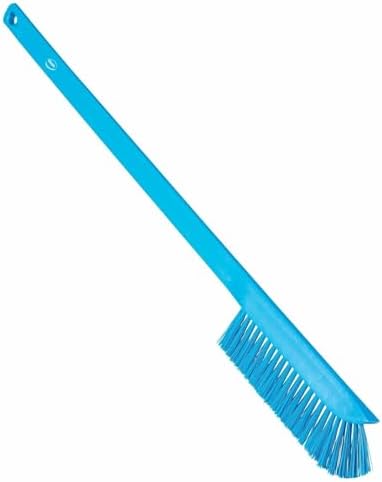 Vikan 41973 Ultra-Slim Cleaning Brush with Long Handle, 23.62" Medium, Blue