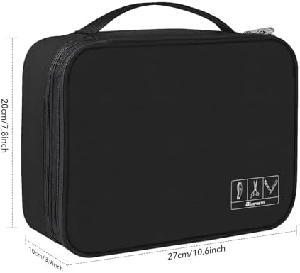 Barber Case Barber Tool Bags Barber clipper Bag Barber Cases for Clippers and Supplies Professional Barber Accessories Kit Hair Cutting Scissors Storage Bag Shaving Kits (Black)