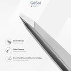 Tweezers for Eyebrows, Professional Slant Tweezers for Women & Men, Precision Stainless Steel Facial Hair Removal Tweezers, Ingrown Hair Plucker