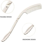 Foldable Long Handled Comb (2PK) - Long Reach Handle Combs Hair for Elderly and Disabled Arthritis People Limited Mobility