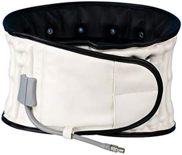 Inflatable Lumbar Brace Belt,Back Support Pain Relief and Injury Prevention,Backache, Slipped Disc,Spinal Stenosis (Color : White)
