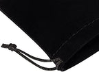 Velvet Drawstring Gift Bags - Bulk Wholesale (6 x 8 inch - 50 pack, Black)