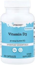 Vitacost Vitamin D3 (as Cholecalciferol) -- 2000 IU - 300 Capsules