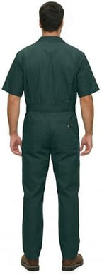 Natural Uniforms Mens Short Sleeve Zip Up Coverall, Stain and Wrinkle Resistant (Hunter Green, X-Large)