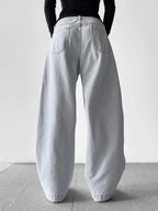 Baggy Hip Hop Jeans for Men Wide Leg Skater Denim Pants Casual Loose Fit Long Trousers