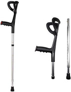 Lightweight Foldable Forearm Crutch, Aluminum Walking Stick,Height Adjustable, Ergonomic Handle with Comfortable Grip 2ZG-02BM (Silver)