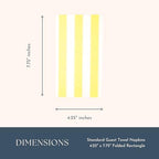 Bonjour Fete Yellow Cabana Stripe Paper Guest Towels | Large, Disposable, 3-Ply Napkins | Premium Party Supplies & Decorations | Holidays, Kids Themed Birthday Parties | Pack of 20, 4.25" x 7.75"