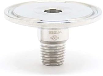 QiiMii 1.5 Inch Tri Clamp Tri Clover Fittings to NPT 1/4 Inch Male Thread Adaptor, Stainless Steel 304