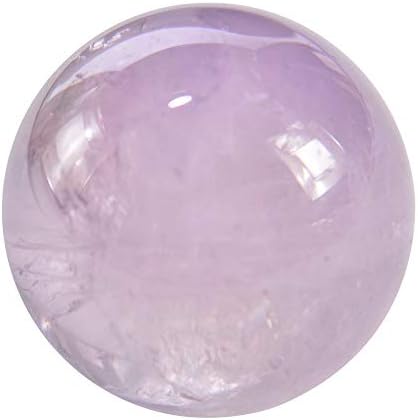 Wixine 2Pcs 20mm Natural Amethyst Quartz Stone Sphere Crystal Fluorite Ball Healing Gemstone
