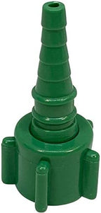 Westmed #0409 Swivel Barb Nipple Nut (Christmas Tree) Green Oxygen Tubing Connector - Pack of 5