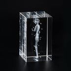 3D Crystal Human Skeleton Anatomical Model - Cubic Etched Anatomical Tooth Model for Home and Office Decoration Dentists Gifts