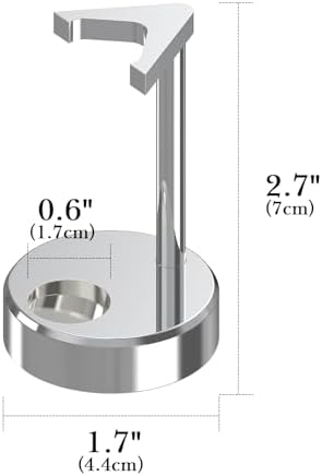 Linkidea Premium Men's Razor Stand, Safety Razor Holder Compatible with Vikings Blade the Chieftain, Merkur 34C, 700002, 23C, 38C, Shaving Tool Organizer for Bathroom Counter (Silver)