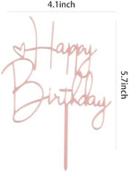 Happy Birthday Cake Topper Birthday Cake Decoration Party Cake Supplies (Red cake topper)