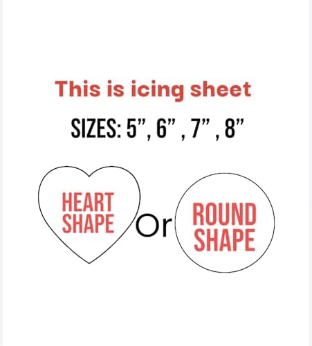 Custom Calendar Edible Icing Sheet Topper, 5-8 Inch, Round or Heart Shape Available in pink design
