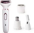 Electric Razor for Women,Hair Trimmer for Face Nose Eyebrow Beard Mustache Arm Leg Armpit Bikini,Painless Rechargeable Portable 4 in 1 Womens Body Shavers Set