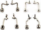 100 Pieces (50 Pairs) Metal Spectacle Frame Nose Pad Arm, Spectacle Accessories, Nose Pad Holder for Spectacle Repair(F)