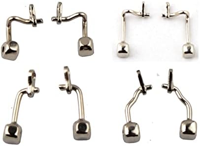 100 Pieces (50 Pairs) Metal Spectacle Frame Nose Pad Arm, Spectacle Accessories, Nose Pad Holder for Spectacle Repair(F)
