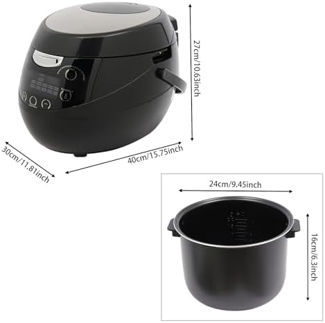 Commercial Boba Cooker,6L/1.59gal Boba Maker Machine Automatic Pearl Maker Boba Making Tapioca Pearls Boba Pot l w/Keep-Warm Function for Boba, Pudding, Sago, Taro Balls