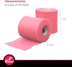 Cramer Tape Underwrap, Bulk Case of 48 Rolls of PreWrap for Athletic Taping, Hair Tie, Headband, Patellar Support, Pre-Wrap Athletic Tape Supplies, 2.75" X 30 Yard Rolls of Pre Wrap, Brite Pink