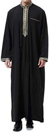 Islamic Mens Clothing Kaftan Maxi-Muslim Male Shirt Long Sleeve Abaya Dubai Cotton…