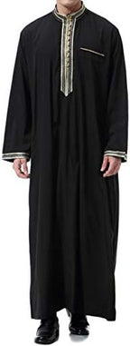 Islamic Mens Clothing Kaftan Maxi-Muslim Male Shirt Long Sleeve Abaya Dubai Cotton…