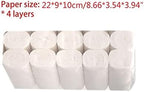 VSOLS 10 Rolls Family 4-Ply Toilet Paper Ultra Soft Pulp Strong Thickened Household Bath Tissues Hand Towel (Color : White)
