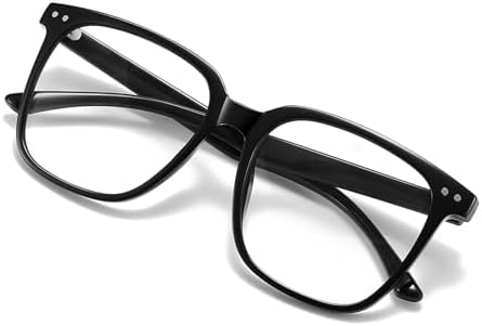 Oversized Square Blue Light Blocking Glasses for Women and Men - Gaming & Computer Anti-Fatigue