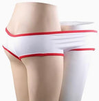 Funny Underwear for Two, Novelty Briefs Gag Gifts for Valentine's Day Bachelorette Party, Wedding Anniversary, Underpants for Men Women Couples, Thongs & Boxers(Hilarious Gift) White