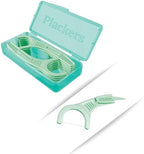 Plackers Micro 12 Counter Flosser with Travel Case, Mint, 2-Pack