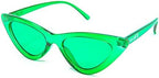 GloFX Green Color Therapy Glasses - Cat Eye Sunglasses - Chromotherapy Migraine Chronic Pain - Green Light Therapy Fashion Glasses