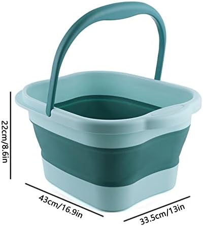 DNCG Folding Foot Bucket, 1/3 Pcs Soaking Bath Basin, PP Foot Bath Basin, Collapsible Footbath Tub With Massaging Rollers And Handle, Soaking Tired Feet, Stress Relief Foot Spa For Family Pedicure